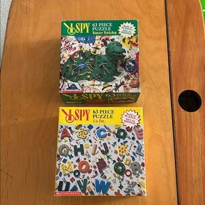 Vintage Nostalgia 2004 Pair of I Spy 63 Piece Puzzles